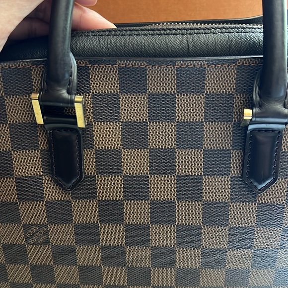 EUC Vintage LV Damier Ebene Triana Top Handle Bag w/ Bag and Box - Picture 13 of 16